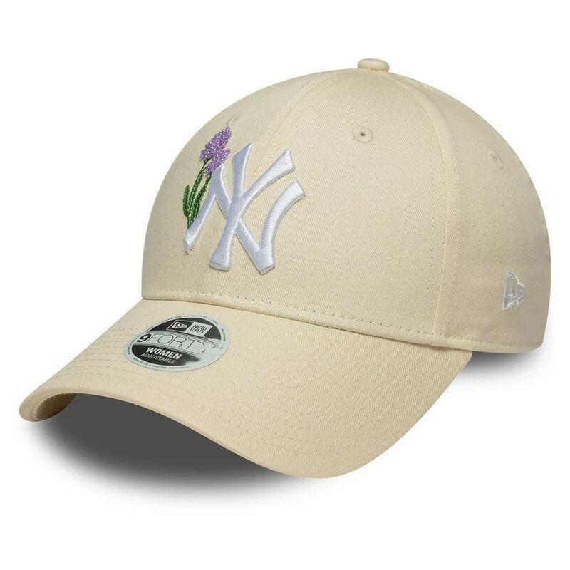 New Era Womens Beaded 9Forty New York Yankees Light Beige Cap (One Size), , medium