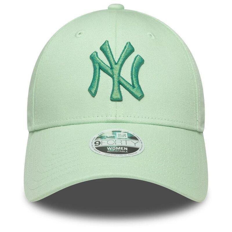 New Era Womens Metallic Logo 9Forty New York Yankees Green Pastel Cap (One Size), , large image number 1