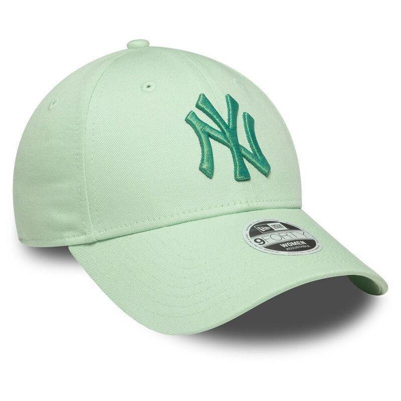 New Era Womens Metallic Logo 9Forty New York Yankees Green Pastel Cap (One Size), , large image number 2