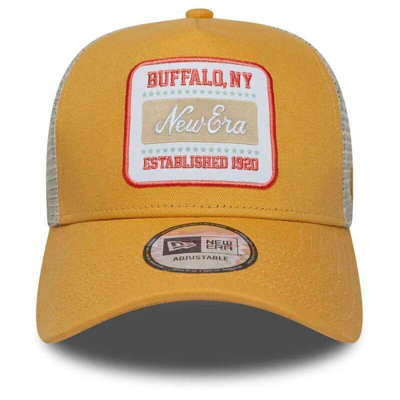 New Era Patch Logo Trucker Light Beige Cap (One Size), , large image number 1