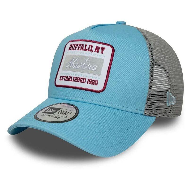 New Era Patch Logo Trucker Pastel Blue Cap (One Size), , medium