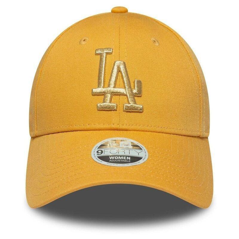 New Era Womens Metallic Logo 9Forty Los Angeles Dodgers Medium Beige Cap (One Size), , large image number 1