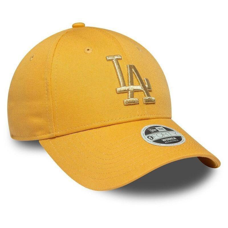 New Era Womens Metallic Logo 9Forty Los Angeles Dodgers Medium Beige Cap (One Size), , large image number 2