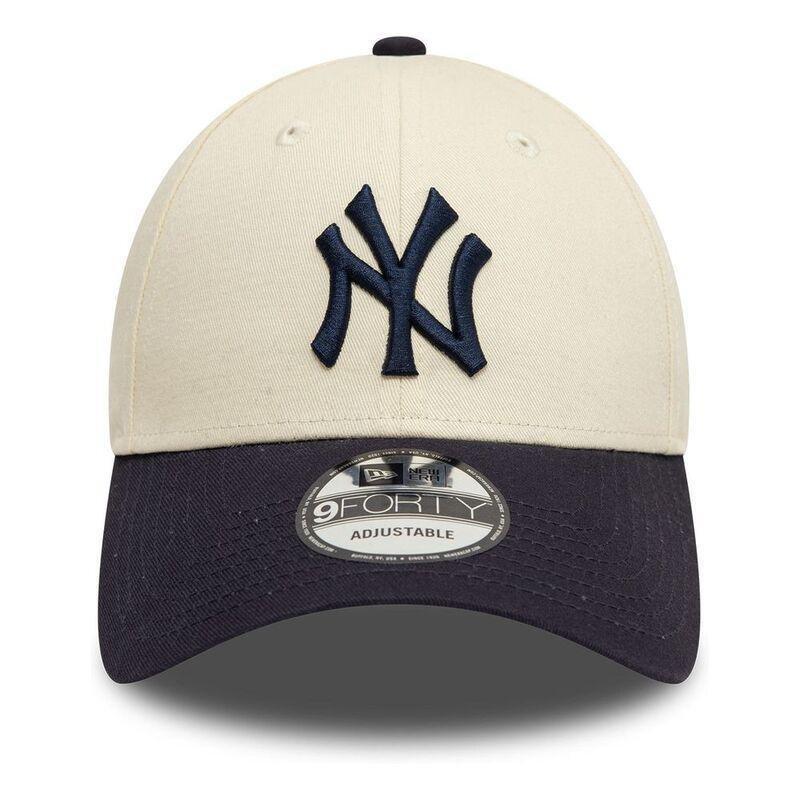New Era Colour Block 9Forty New York Yankees Beige Cap (One Size), , medium