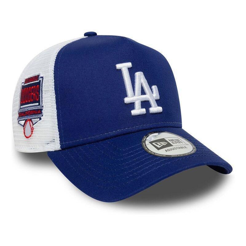 New Era Side Patch 9Forty Trucker Los Angeles Dodgers Dark Blue Cap (One Size), , medium