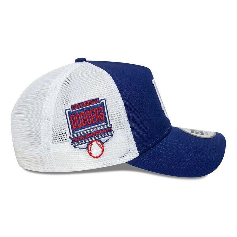 New Era Side Patch 9Forty Trucker Los Angeles Dodgers Dark Blue Cap (One Size), , large image number 3