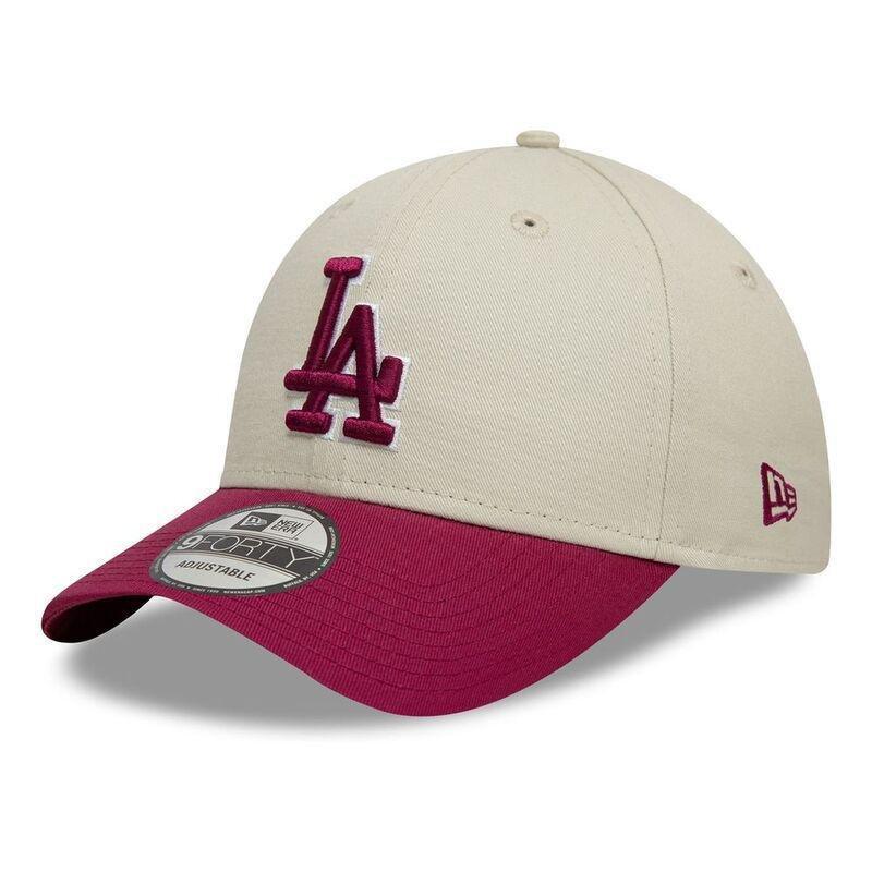 New Era Patch Logo 9Forty Los Angeles Dodgers Beige Cap (One Size), , medium