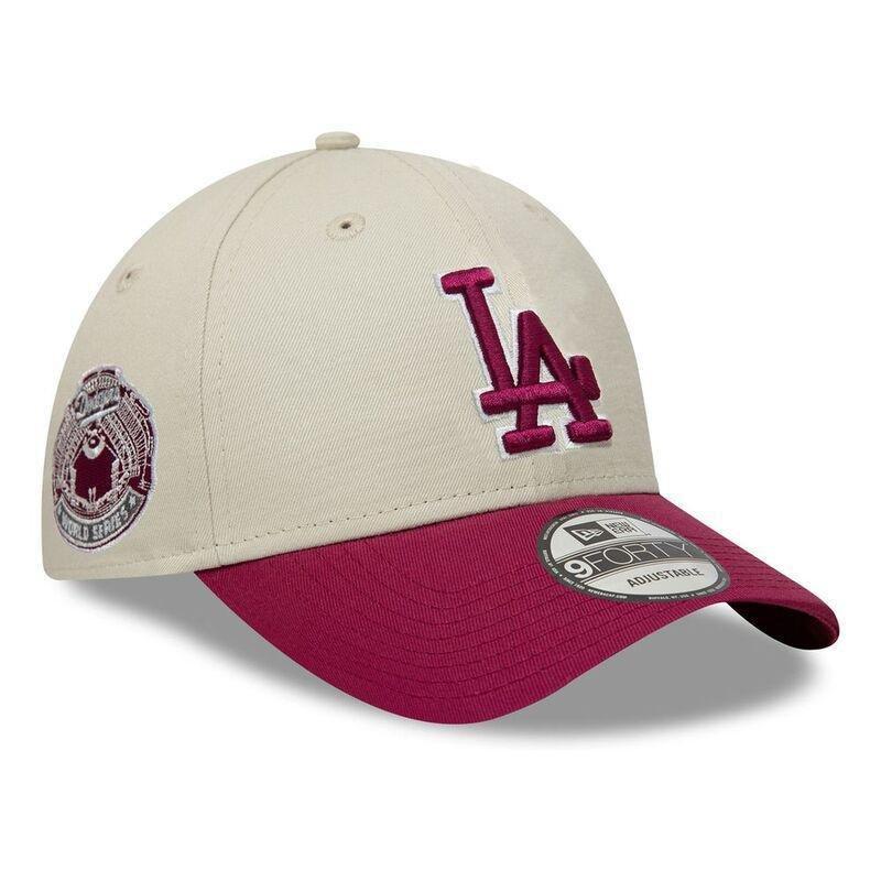 New Era Patch Logo 9Forty Los Angeles Dodgers Beige Cap (One Size), , large image number 1