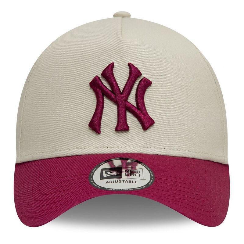New Era Patch Logo E Frame New York Yankees Beige Cap (One Size), , large image number 1