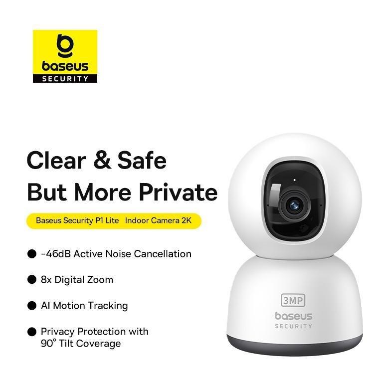 Baseus Security P1 Lite Indoor Camera 2K - White, , large image number 1