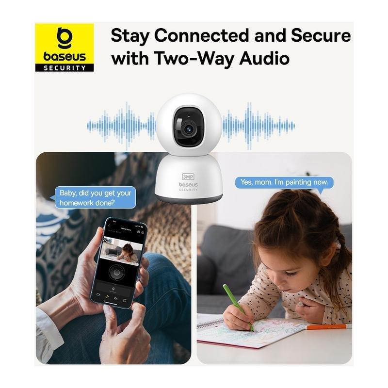 Baseus Security P1 Lite Indoor Camera 2K - White, , large image number 3