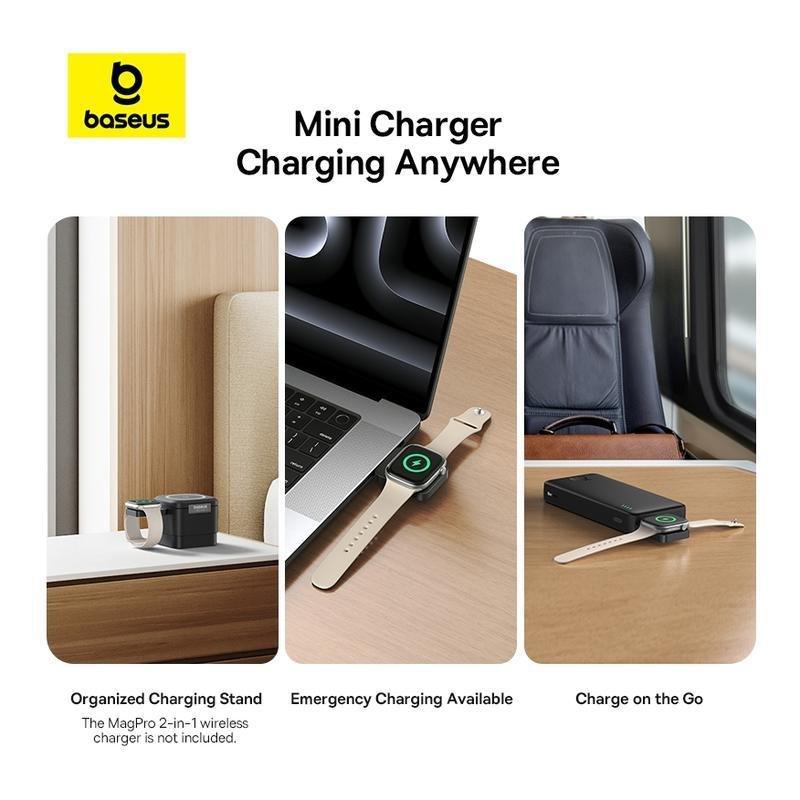 Baseus MagPro Magnetic Wireless Charger for E-Watch 2.5W - Cosmic Black, , large image number 3