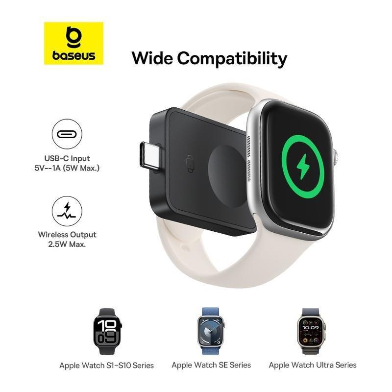 Baseus MagPro Magnetic Wireless Charger for E-Watch 2.5W - Cosmic Black, , large image number 5