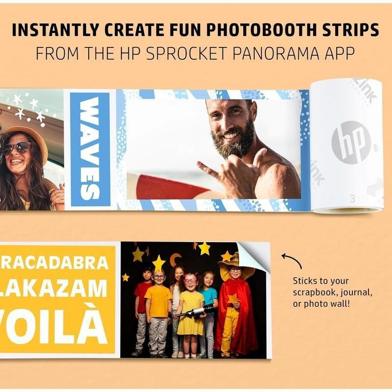 HP Sprocket Panorama 500 Instant Portable Color Label & Photo Printer - Pink, , large image number 1