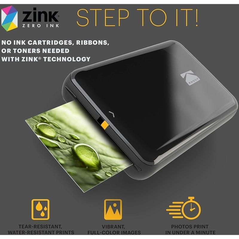 Kodak Step Mobile Instant Photo Printer 2x3 - Black, , medium