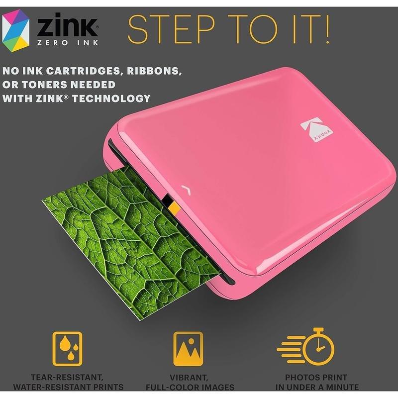 Kodak Step Mobile Instant Photo Printer 2x3 - Pink, , large image number 1