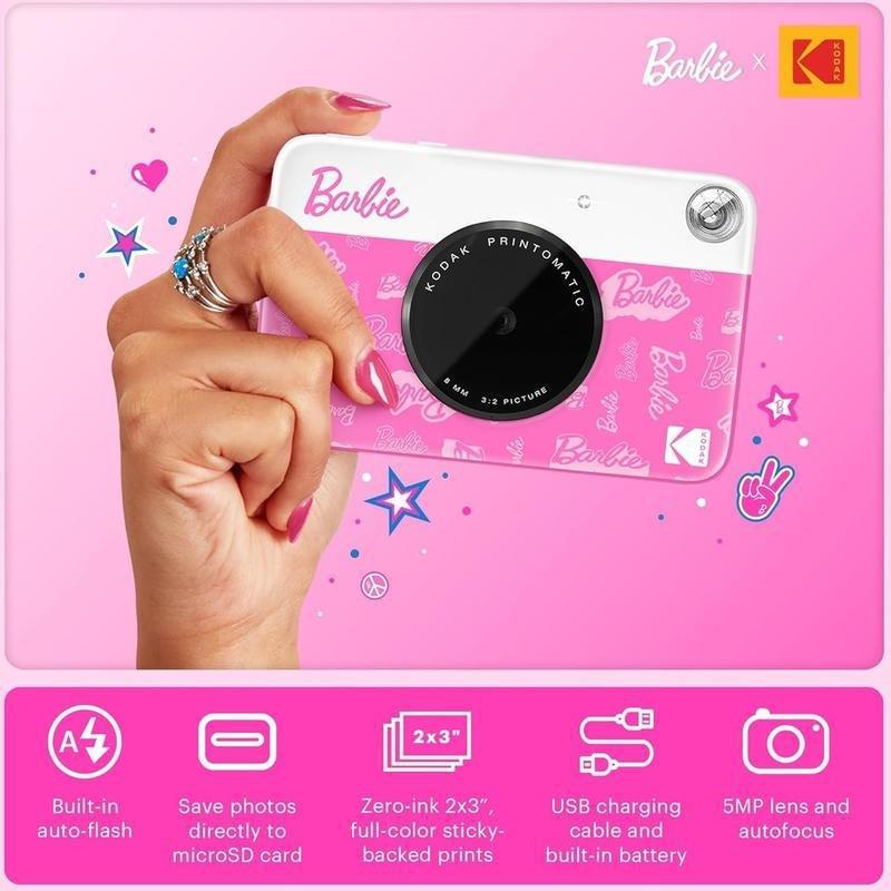 Kodak x Barbie Printomatic 2x3 Instant Print Camera 5MP Portable Instant Camera - Signature Style, , large image number 1