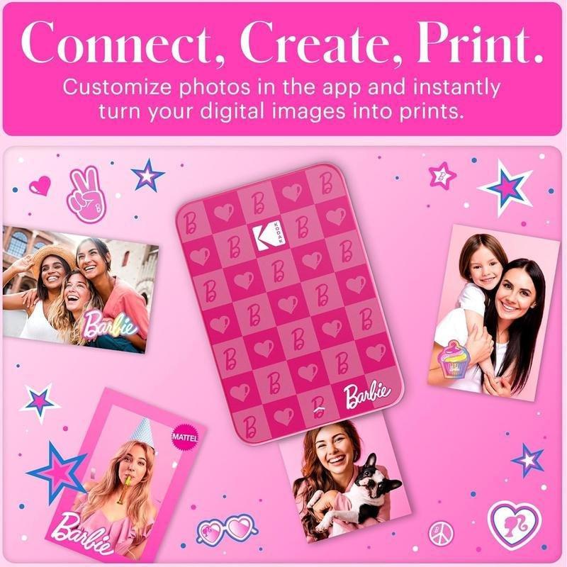 Kodak x Barbie Step Slim Wireless Instant Portable Photo Printer 2x3 Full Color Portable Printer - Iconic Style, , large image number 3