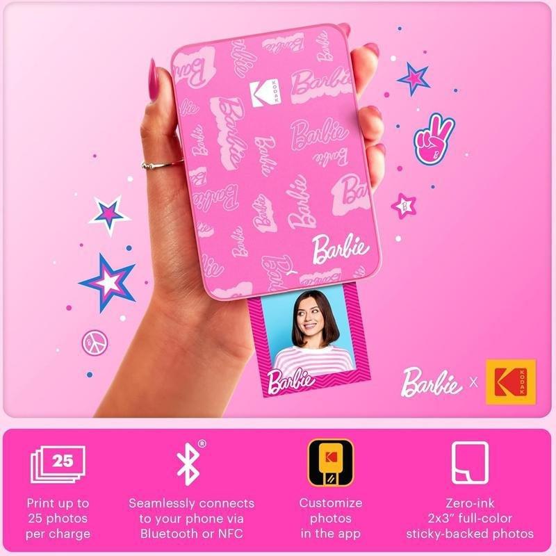 Kodak x Barbie Step Slim Wireless Instant Portable Photo Printer 2x3 Full Color Portable Printer - Signature Style, , large image number 1