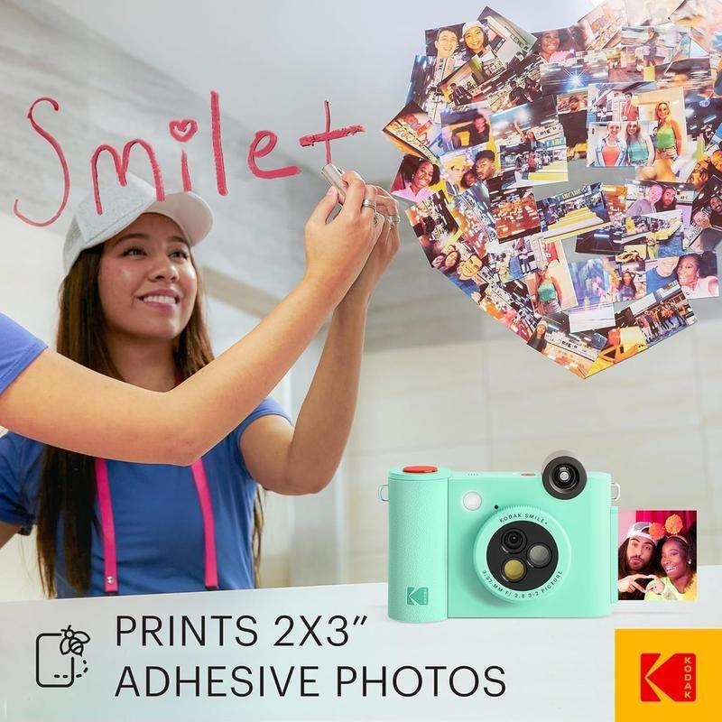 Kodak Smile+ 2x3 Digital Instant Camera with Mobile Photo Printer - Effect Lenses - Green, , large image number 2
