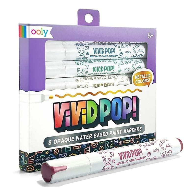 Ooly Vivid Pop! Water Based Paint Markers - Metallic - Set Of 8, , large image number 2