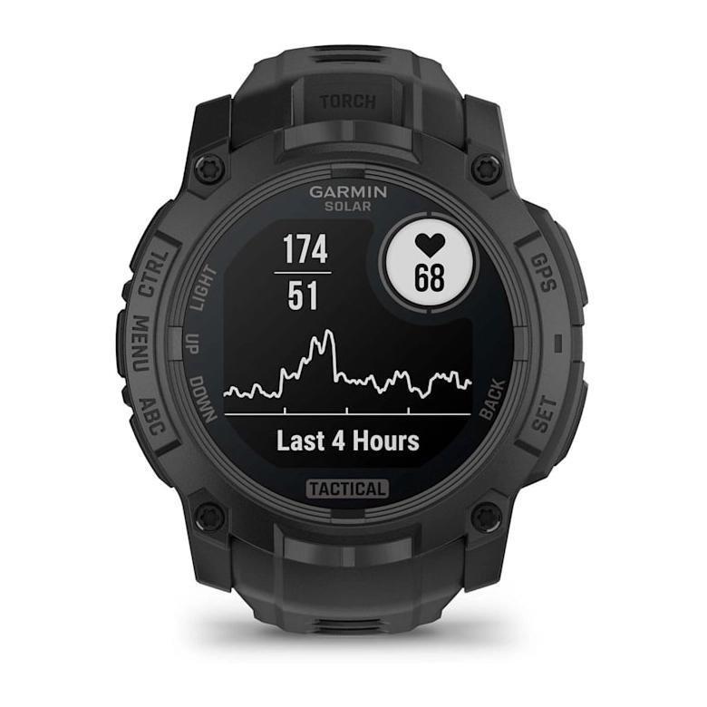 Garmin Instinct 3 Solar 50mm Tactical Edition - Black With Black Silicone Band, , large image number 3
