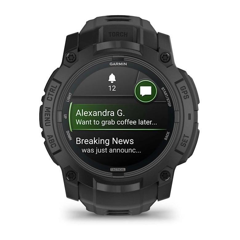 Garmin Instinct 3 Amoled 50mm Tactical Edition - Black With Black Silicone Band, , large image number 1