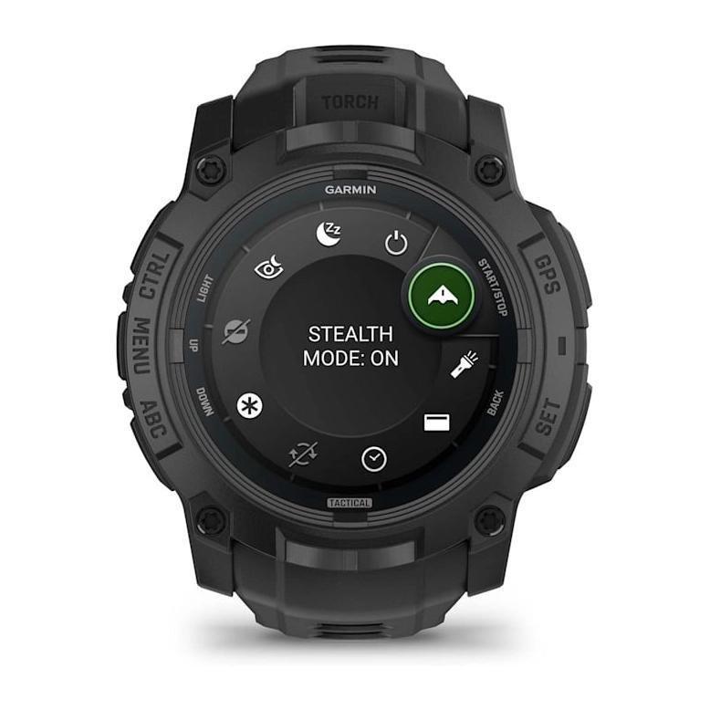 Garmin Instinct 3 Amoled 50mm Tactical Edition - Black With Black Silicone Band, , large image number 3