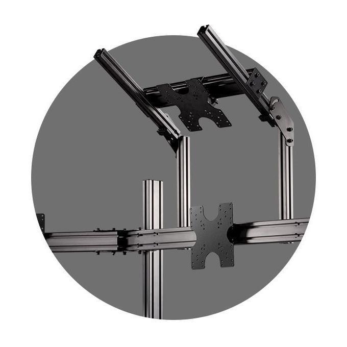 Next Level Racing Elite Freestanding Quad Monitor Stand - Carbon Grey, , medium