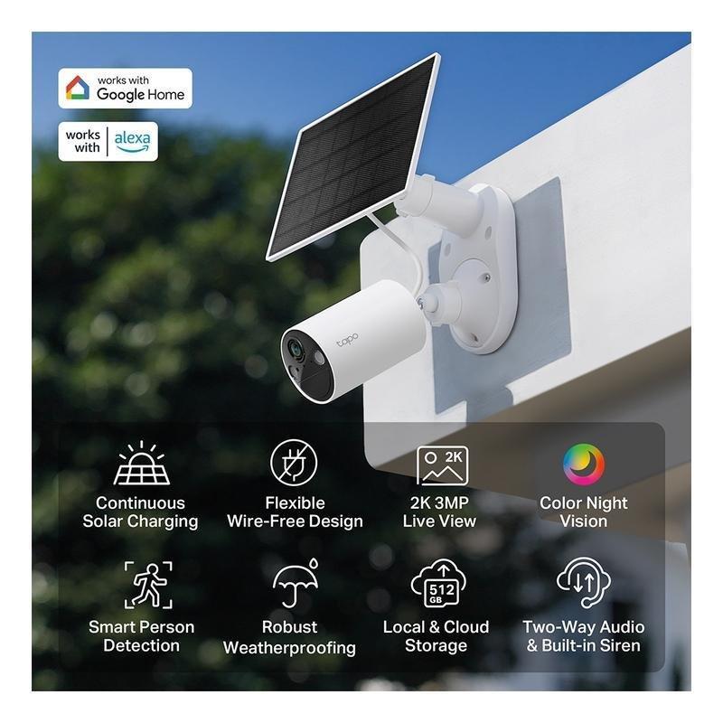 TP-Link TAPO TC82 Kit Solar-Powered Security Camera Kit, , large image number 3