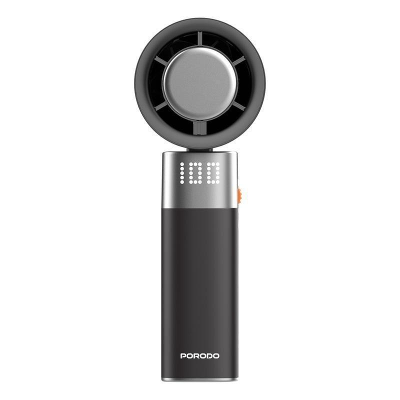 Porodo Life Style Handheld Turbo Fan - Black, , large image number 1