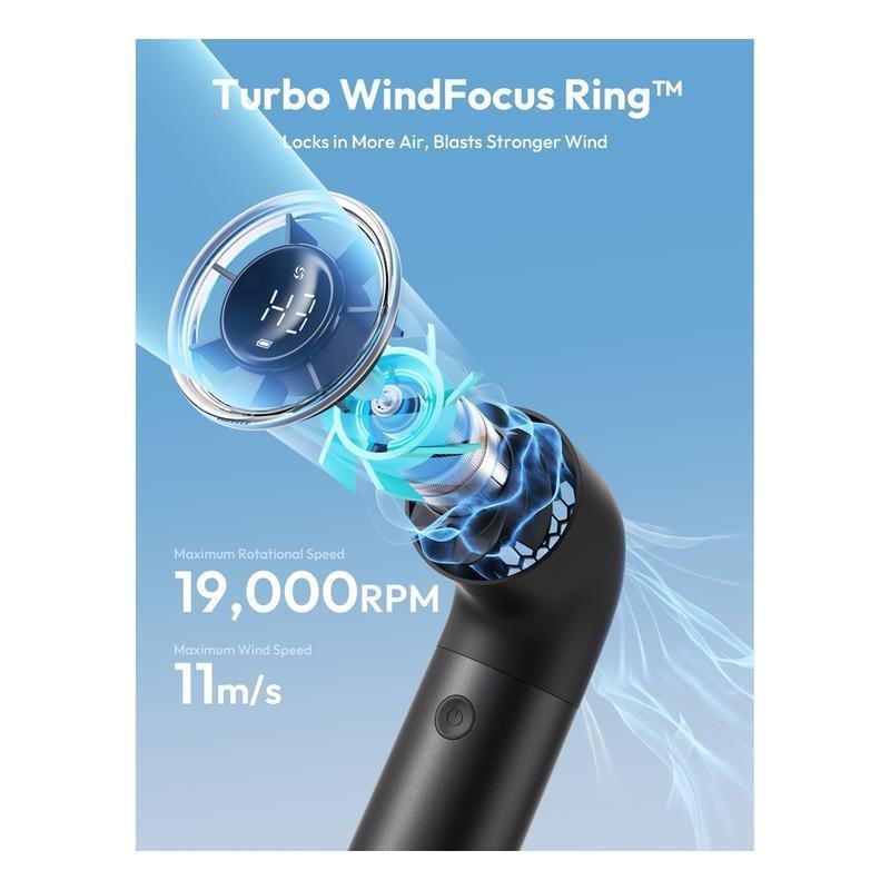 Aecooly Aero Pro Handheld High-Speed Fan 19000RPM 6-Speed Aluminum Alloy - Black, , large image number 1