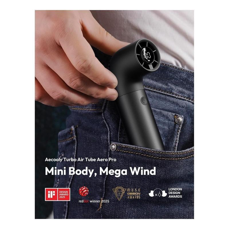 Aecooly Aero Pro Handheld High-Speed Fan 19000RPM 6-Speed Aluminum Alloy - Black, , large image number 2