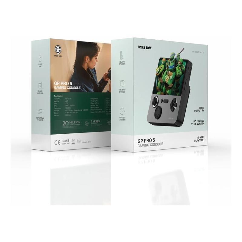 Green Lion GP PRO 5 E5 Handled Gaming Console - Black, , large image number 1