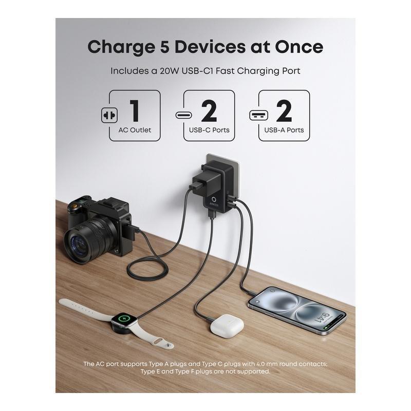 Anker Nano 20W Travel Adapter 5in1 - Black, , large image number 0