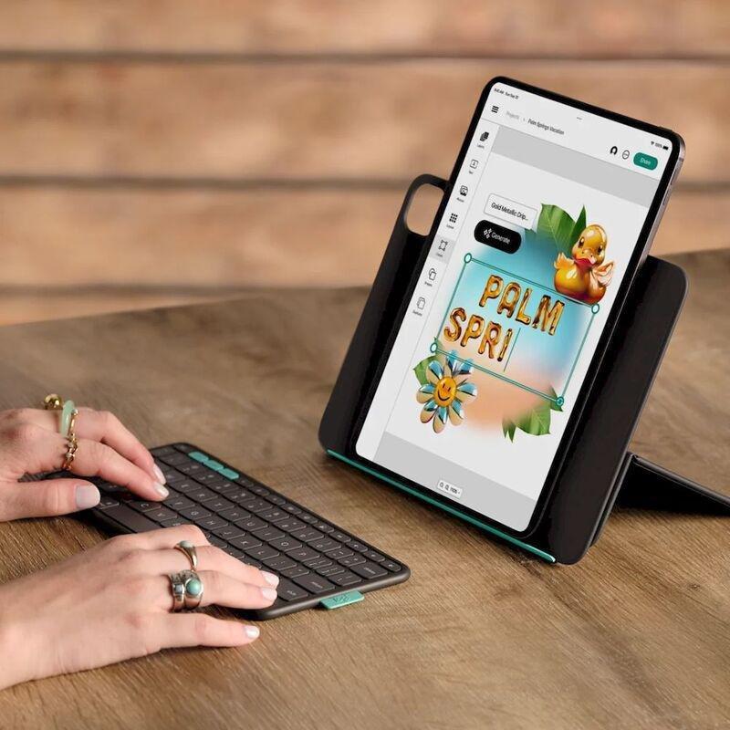Logitech Flip Folio Keyboard Cover For iPad Pro 11-Inch (M4) iPad Air 11-Inch (M2 & M3) iPad Air (5th Gen) - Graphite (English/Arabic), , large image number 0