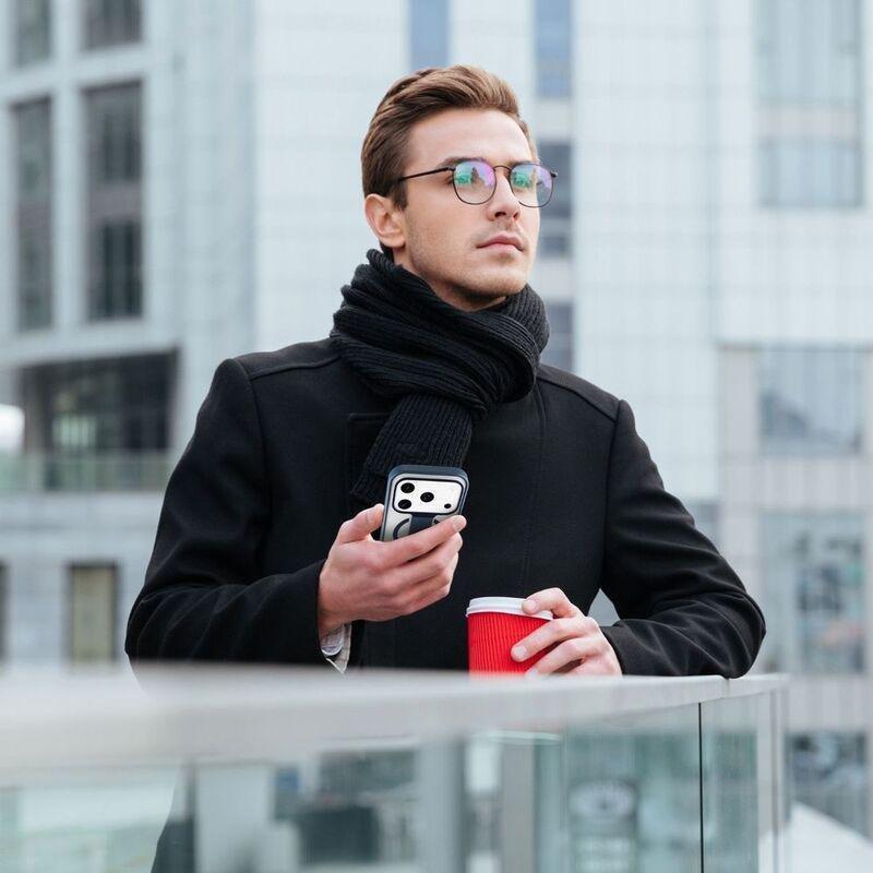 HYPHEN FLEX Grip & Stand MagSafe Case - Indigo - iPhone 17 Pro - 6.3", , large image number 1