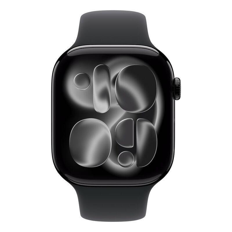 Apple Watch Series 11 GPS 46mm Jet Black Aluminium Case with Black Sport Band - S/M, , large image number 0