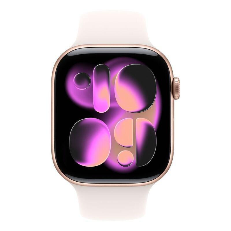 Apple Watch Series 11 GPS 46mm Rose Gold Aluminium Case with Light Blush Sport Band - M/L, , medium