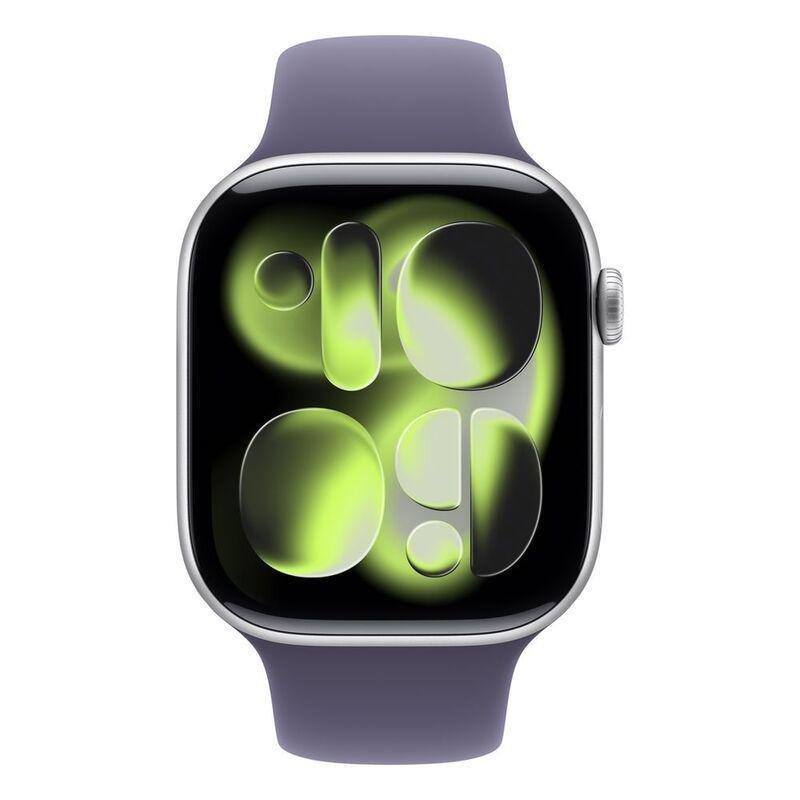Apple Watch Series 11 GPS 46mm Silver Aluminium Case with Purple Fog Sport Band - M/L, , large image number 0