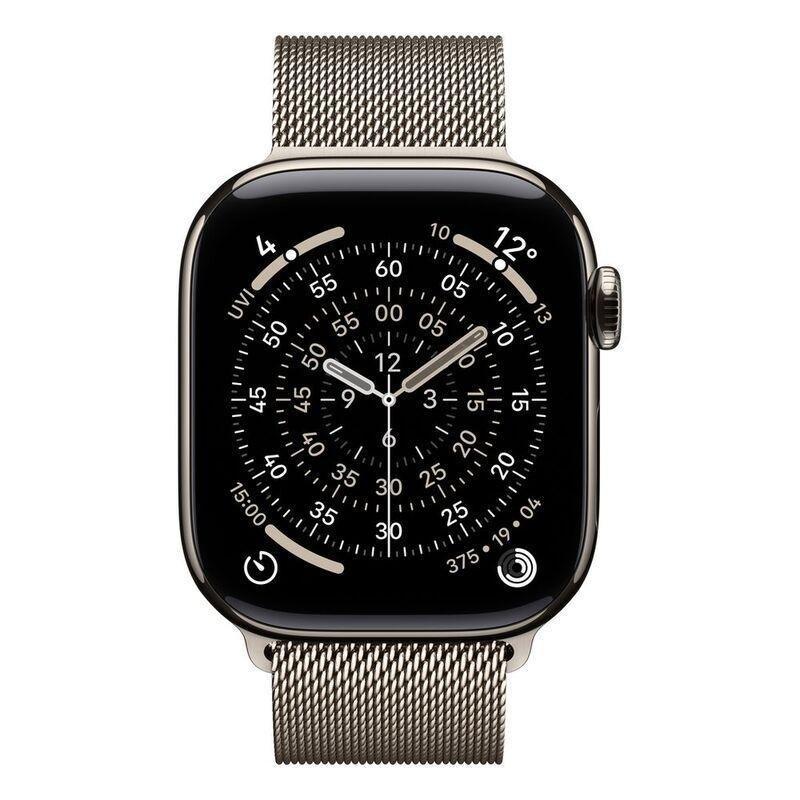 Apple Watch Series 11 GPS + Cellular 42mm Natural Titanium Case with Natural Milanese Loop, , large image number 0