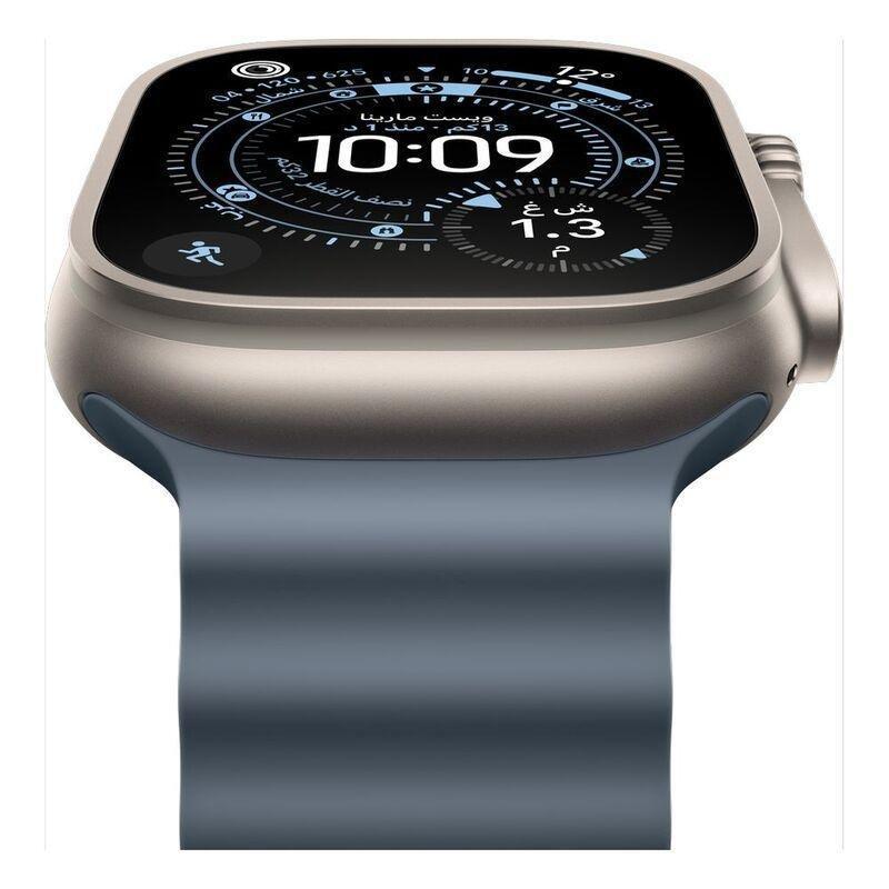 Apple Watch Ultra 3 GPS + Cellular 49mm Natural Titanium Case with Anchor Blue Ocean Band, , large image number 0
