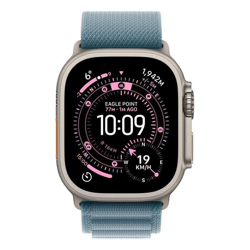 Apple Watch Ultra 3 GPS + Cellular 49mm Natural Titanium Case with Light Blue Alpine Loop - Medium, , medium