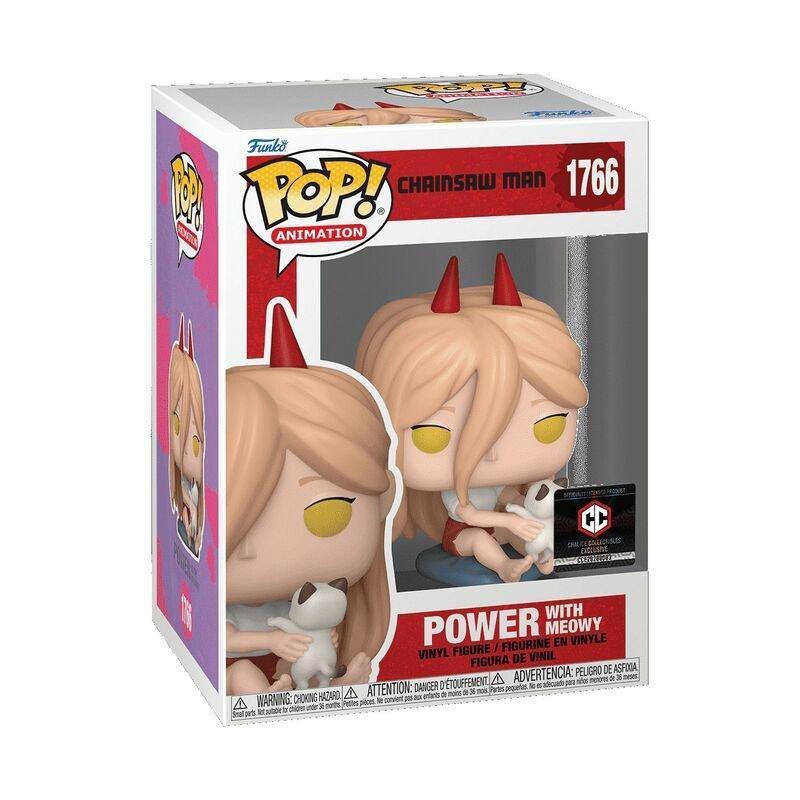 Funko Pop! Animation Chainsaw Man Power Meowy (with Flocked Chase*), , large image number 1