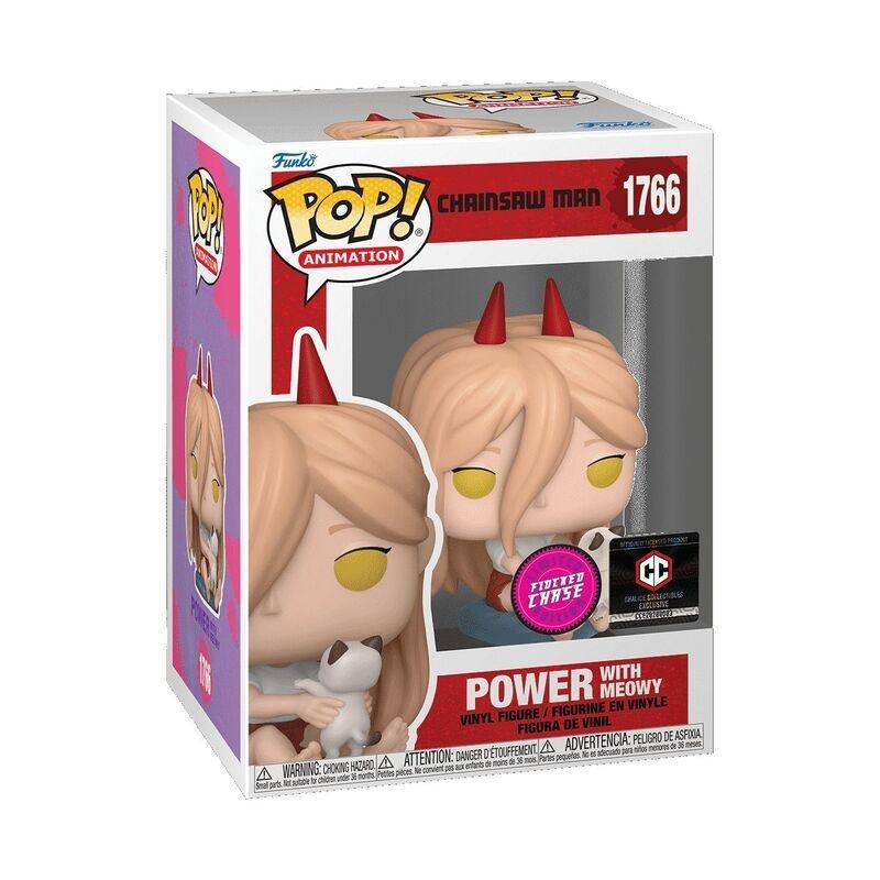 Funko Pop! Animation Chainsaw Man Power Meowy (with Flocked Chase*), , large image number 3