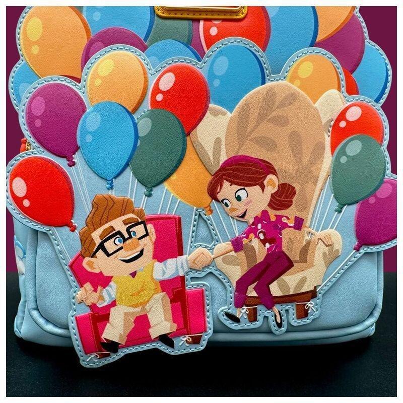 Loungefly Leather Disney Pixar Up Floating Balloons Mini Backpack, , large image number 2