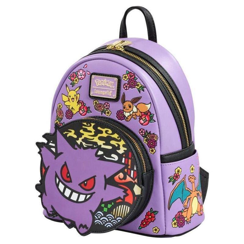 Loungefly Leather Pokemon Embroidered Wagara Mini Backpack, , large image number 1