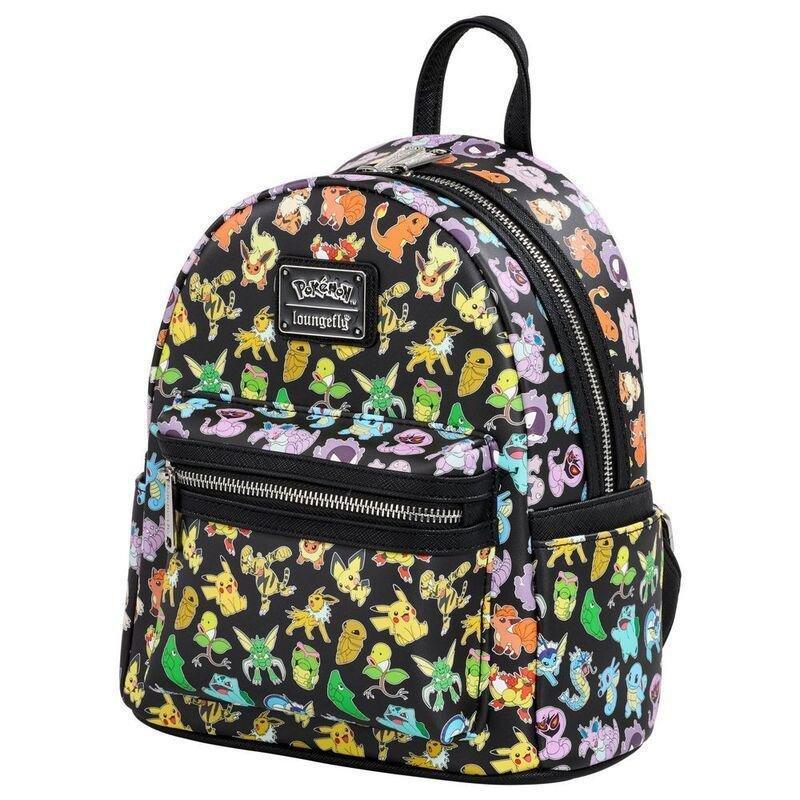 Loungefly Leather Pokemon Multi Character Alloverprint Mini Backpack, , medium