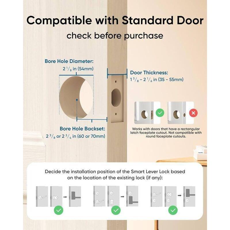 Anker T85L0111 Eufy Smart Lever Lock C33 - Black, , large image number 1