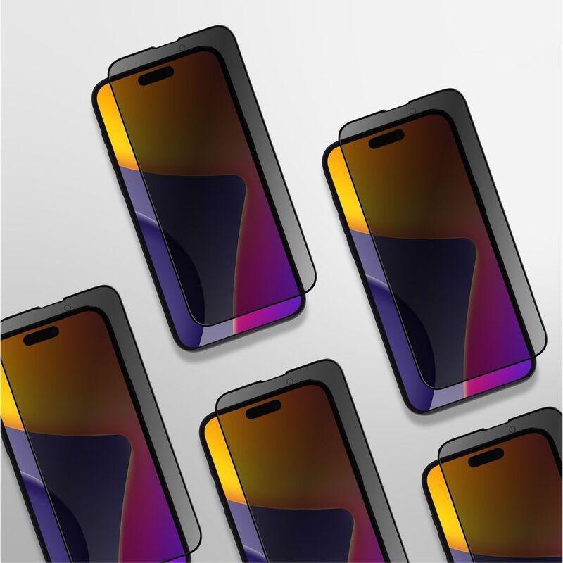 Blupebble Graphene Rock Series Tempered Glass 2.5D Screen Protector with Applicator Privacy for iPhone 16, , large image number 2